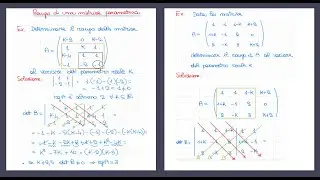 Rango di una matrice con parametro