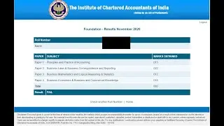 CA FOUNDATION NOV 2020 FAILED 