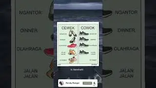 Perbedaan sepatu cewe vs cowo