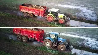 Arrachage betterave 2021 / Matrot M41 / Claas Arion 640 / New Holland T6080