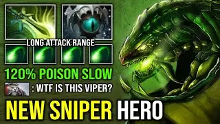 NEW SNIPER HERO Longest Attack Range 120% Slow Poison Skadi Butterfly Super Carry Viper Dota 2