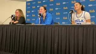 UCLA's Cori Close, Lauren Betts, Angela Duglaic Postgame Press Conference after Iowa Win