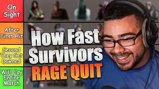 RANKING EVERY DBD KILLER BY HOW FAST SURVIVORS RAGE QUIT!