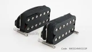 Musiclily Pro LP-OBLA Alnico 5 Uncovered Humbucker Neck Bridge Pickup 7.5K/8.8K for Guitar 360 show