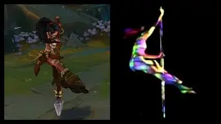 니달리 춤, 폴 댄스 (Nidalee Dance References) / 니달리 교차 편집