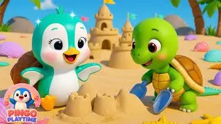 🌷🐧 Pip & John At The Beach    Fun Kids Song & Dance