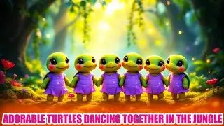 Adorable Turtles Dancing together in the Jungle | Mintimals