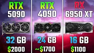 RTX 5090 vs RTX 4090 vs RX 6950 XT | Test in 7 Games