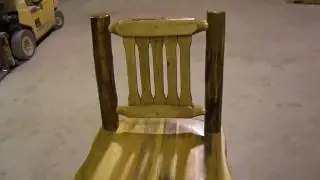 Amish Made Glacier Country Log Furniture Swivel Barstool with Back by Montana Woodworks