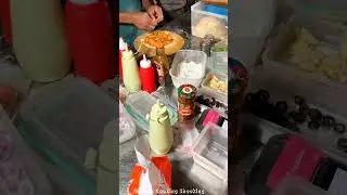 Street style pizza 🍕 Making tutorial Asmr / Street food full video #streetfood #pizza