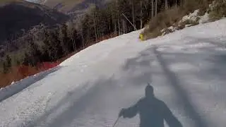 Skiing 2022 in Italy, Ponte di Legno, black piste 14