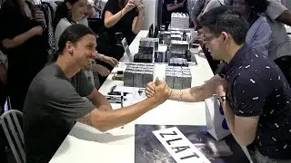 Zlatan Ibrahimovic greets thousands of Fans at Perfume Launch at Colette in Paris