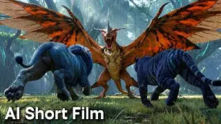 Simba & Shere Khan Na’vi vs Toruk: Wrath of the Sky Lord (Avatar-Style) – AI Short Film
