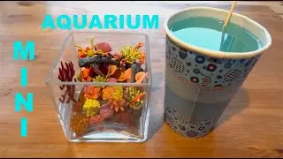 How To Make a CORAL REEF in a MINI AQUARIUM using MILLIPUT & RESIN!