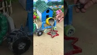 &ldquo;Mini Cement Mixer से Amazing Star Shape बनाना 😍 | DIY Construction Model&rdquo;