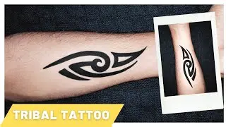 How To Make Tribal Tattoo At Home | Tribal Tattoo On Hand | Tattoo Design For Men | 2021 | #shorts