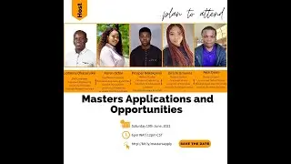 Masters Applications and Opportunities: An Informal Discussion