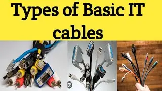Types of basic IT Cables ?  Explained in Hindi - HDMI, VGA, PS2 , LAN, USB, Power cable... 💻