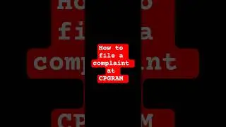 Complaint Filing at CPGRAM- by Deepak Kapoor #complaint