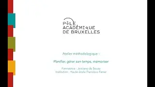 Atelier Planifier, gérer son temps et mémoriser
