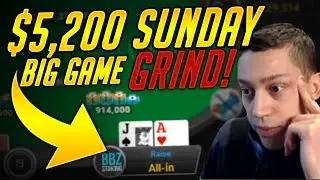 $20,000 Buy-In HUGE Sunday Grind (Twitch Poker Stream Highlights + Hand Analysis)