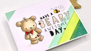 BIRTHDAY CARD: Rachelle Anne Miller - Beary Awesome Day (digital stamp)
