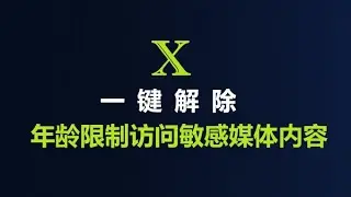 小白也能看得懂 | 如何解决推特Twitter X 年龄限制访问敏感媒体内容 | 一招搞定X年龄限制访问敏感内容