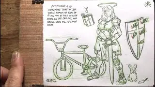 How To Draw A Knight Paladin (Concept Art Character Design) & BMX Watch Day 812