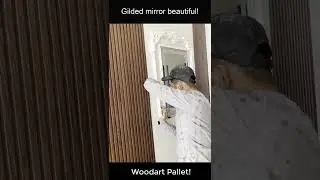 Gilded mirror beautiful! | Woodart Pallet #Shorts