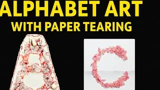 Alphabet art with paper tearing#PaperTearingFun, #AlphabetCrafts, #CreativeKids #ClassroomArt. 