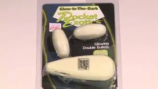 Glow-Dark Pocket Exotics  Vibrating Double Bullet :: SE110120 ::