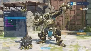 Reinhardt - Balderich - Overwatch Legendary Skin Spotlight (all intros, emotes, poses)