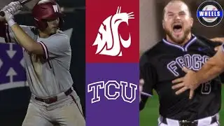 Washington State vs #5 TCU Highlights (Great Game!) | 2024 College Baseball Highlights