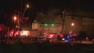 General Mills building on fire in Johnson City