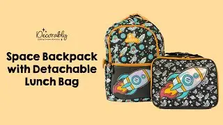🚀 Explore the Galaxy with this Space Backpack with Detachable Lunch Bag | Perfect for Boys! 👦🧳