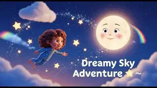 Dreamy Sky Adventure 🌙✨ | Magical 3D Kids Rhymes | Bedtime Story Song for Children