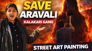 Save Aravali | Street Mural Painting | Tutorial | Street Art India | Painting Tutorial | Mural Art |