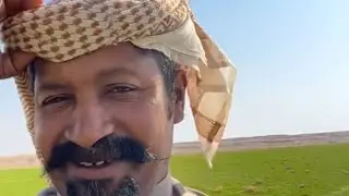 رجل البرية في فيضة قصيباء الجميلة