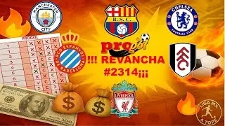 PROGOL REVANCHA 2314, |con Enfoque T&aacute;ctico