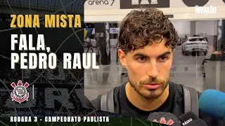 PEDRO RAUL FALA NA ZONA MISTA APÓS O EMPATE COM O SÃO PAULO PELO CAMPEONATO PAULISTA