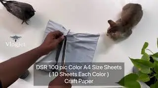 🔥🌈DSR 100 pcs Color A4 Medium Size Sheets (10 Sheets Each Color) Art and #CraftPaper #VlogJet