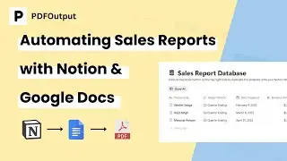Sales Report PDF Generator | Generate Sales Reports using Notion and Google Docs on automation
