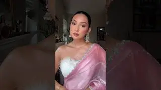 Soft Glam In Pink Saree🩷 #desi#makeuptutorial#saree#softglam#pink#grwm#pinksaree#shorts#makeup#fyp