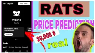 RATS TOKEN PRICE PREDICTION। RATS AIRDROP। TELEGRAM AIRDROP।