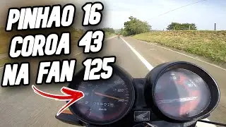 TESTANDO RELAÇÃO 16X43 NA FAN 125