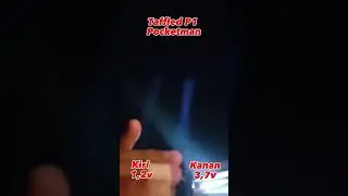 Perbandingan Taffled P1 Pocketman 1.2v dan 3.7v #subscribe #shortvideo #senterled