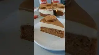 The most easy and delicious 6 ingredients biscoff cake 😋#shorts
