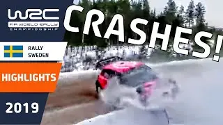 WRC - Rally Sweden 2019: CRASH Highlights: Stuck in Snow, Spins, Rally Crashes and Mistakes!