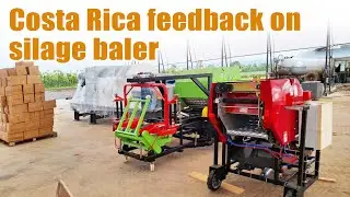 Taizy fully automatic silage baler and wrapper in Costa Rica farm for efficient corn silage packing