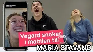 Vegard Harm snoker i mobilen til Piateed